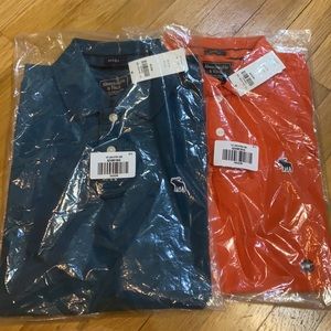 2 shirts:Orange polo shirt and blue polo shirt size M can buy individually also